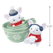 Load image into Gallery viewer, Merry Mice in Measuring Cups Ornament

