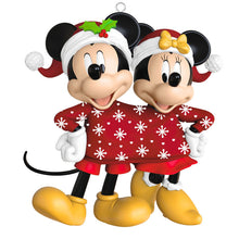 Load image into Gallery viewer, Disney Mickey and Minnie Sweater-Sharing Sweethearts Ornament
