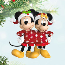 Load image into Gallery viewer, Disney Mickey and Minnie Sweater-Sharing Sweethearts Ornament
