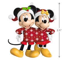 Load image into Gallery viewer, Disney Mickey and Minnie Sweater-Sharing Sweethearts Ornament
