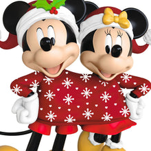 Load image into Gallery viewer, Disney Mickey and Minnie Sweater-Sharing Sweethearts Ornament
