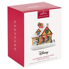 Load image into Gallery viewer, Disney Mickey Mouse The Merriest House in Town Musical Ornament With Light
