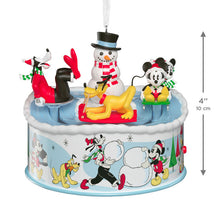 Load image into Gallery viewer, Disney Mickey and Friends Sledding Season Musical Ornament With Light and Motion - Hallmark Timmins
