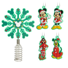 Load image into Gallery viewer, Mini Disney Mickey Mouse and Friends Hallmark Tree Topper and Ornaments, Set of 5
