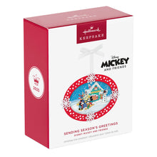 Load image into Gallery viewer, Disney Mickey and Friends Sending Season&#39;s Greetings Papercraft Ornament
