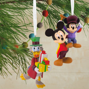 Disney Mickey's Christmas Carol Hallmark Ornaments, Set of 2