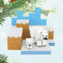 Load image into Gallery viewer, Minecraft Polar Bears in Snowy Tundra Ornament
