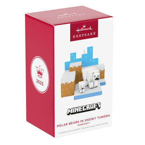 Minecraft Polar Bears in Snowy Tundra Ornament