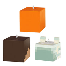 Load image into Gallery viewer, Mini Minecraft Alex, Steve and Arctic Fox Ornaments, Set of 3
