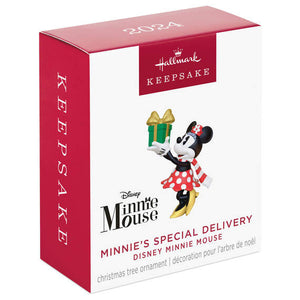 Mini Disney Minnie Mouse Minnie's Special Delivery Ornament, 1.31"