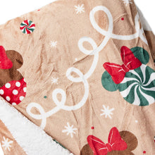 Load image into Gallery viewer, Disney Mickey and Minnie Icons on Gingerbread Throw Blanket, 50x60
