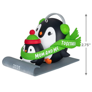 Mom & Me Penguins Sledding 2025 Ornament