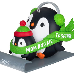 Mom & Me Penguins Sledding 2025 Ornament