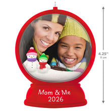 Load image into Gallery viewer, Mom and Me Snow Globe 2026 Photo Frame Ornament
