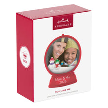 Load image into Gallery viewer, Mom and Me Snow Globe 2026 Photo Frame Ornament

