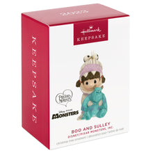 Load image into Gallery viewer, Disney/Pixar Precious Moments Monsters, Inc. Boo and Sulley Porcelain Ornament
