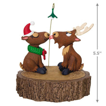 Load image into Gallery viewer, Merry Kiss-Moose Musical Ornament With Motion
