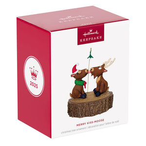 Merry Kiss-Moose Musical Ornament With Motion