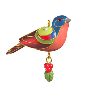 Mini Painted Bunting Ornament, 0.75"