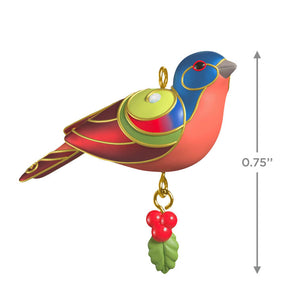 Mini Painted Bunting Ornament, 0.75"