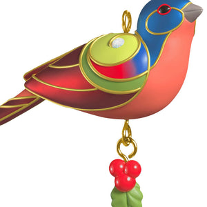 Mini Painted Bunting Ornament, 0.75"