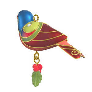 Mini Painted Bunting Ornament, 0.75"