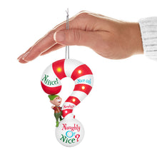 Load image into Gallery viewer, Naughty or Nice? Ornament With Light and Sound
