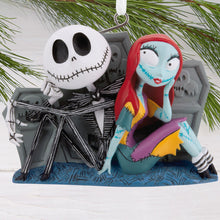 Load image into Gallery viewer, Disney Tim Burton&#39;s The Nightmare Before Christmas Jack and Sally With Tombstones Hallmark Ornament
