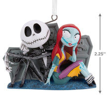 Load image into Gallery viewer, Disney Tim Burton&#39;s The Nightmare Before Christmas Jack and Sally With Tombstones Hallmark Ornament
