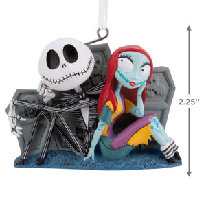 Disney Tim Burton's The Nightmare Before Christmas Jack and Sally With Tombstones Hallmark Ornament