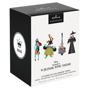 Disney Tim Burton's The Nightmare Before Christmas Citizens of Halloween Town Ornaments, Set of 4