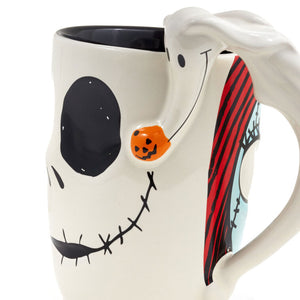 Disney Tim Burton's The Nightmare Before Christmas Jack and Sally Sculpted Mug, 15 oz.