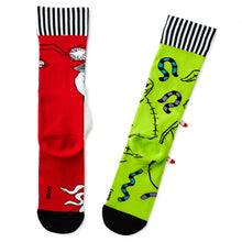 Load image into Gallery viewer, Disney Tim Burton's The Nightmare Before Christmas Jack Skellington and Oogie Boogie Mismatched Novelty Crew Socks
