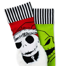 Load image into Gallery viewer, Disney Tim Burton's The Nightmare Before Christmas Jack Skellington and Oogie Boogie Mismatched Novelty Crew Socks
