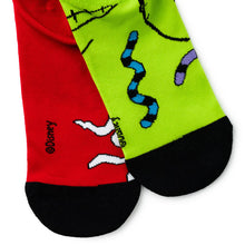 Load image into Gallery viewer, Disney Tim Burton's The Nightmare Before Christmas Jack Skellington and Oogie Boogie Mismatched Novelty Crew Socks
