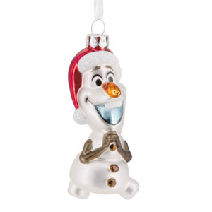 Disney Frozen Holiday Olaf Glass Hallmark Ornament