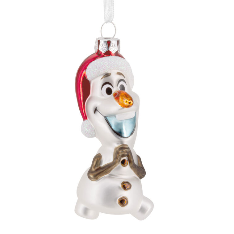 Disney Frozen Holiday Olaf Glass Hallmark Ornament