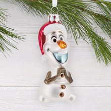 Load image into Gallery viewer, Disney Frozen Holiday Olaf Glass Hallmark Ornament
