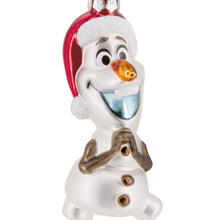 Load image into Gallery viewer, Disney Frozen Holiday Olaf Glass Hallmark Ornament
