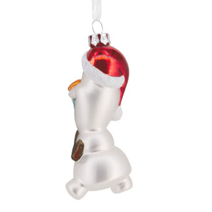Disney Frozen Holiday Olaf Glass Hallmark Ornament