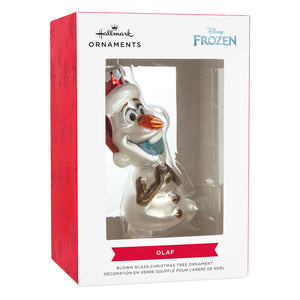 Disney Frozen Holiday Olaf Glass Hallmark Ornament