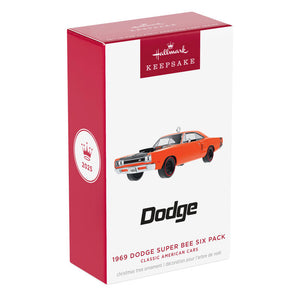 Classic American Cars 1969 Dodge Super Bee Six Pack 2025 Metal Ornament