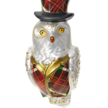 Load image into Gallery viewer, Dapper Owl Glass Ornament

