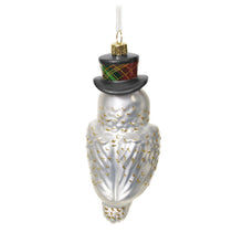 Load image into Gallery viewer, Dapper Owl Glass Ornament
