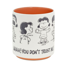 Load image into Gallery viewer, Peanuts® 75th Anniversary Lucy Through the Decades Mug, 17.5 oz.
