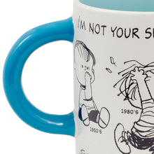 Load image into Gallery viewer, Peanuts® 75th Anniversary Linus Through the Decades Mug, 17.5 oz.
