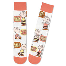 Load image into Gallery viewer, Peanuts® Charlie Brown Good Grief Novelty Crew Socks
