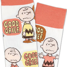 Load image into Gallery viewer, Peanuts® Charlie Brown Good Grief Novelty Crew Socks
