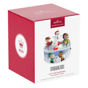 The Peanuts® Gang Let's Go Sledding! Musical Ornament With Light and Motion