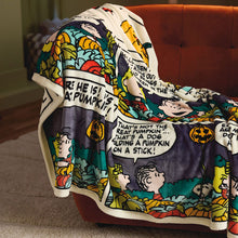 Load image into Gallery viewer, Peanuts® Great Pumpkin Comic Strip Throw Blanket, 60x50
